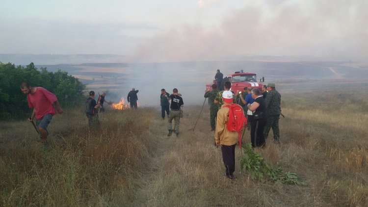 Евакуираха Дом за психично болни заради пожара в Тополовградско