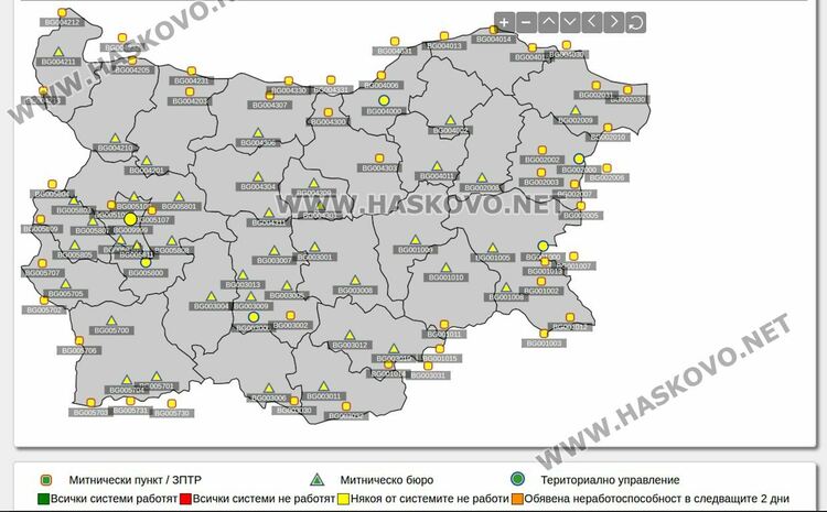 Спря  обработката на документи за внос и износ в онлайн системата на Митниците